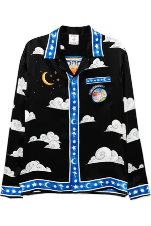 Casablanca Long-sleeved cuban-collar shirt