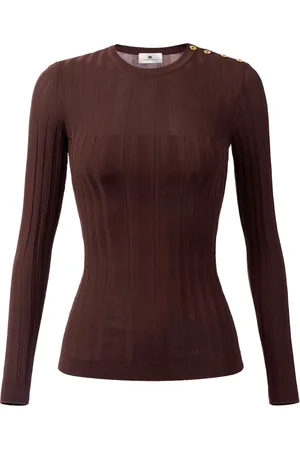 Elisabetta Franchi Semi-sheer ribbed top