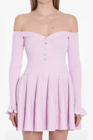 Self-Portrait Ribbed mini dress