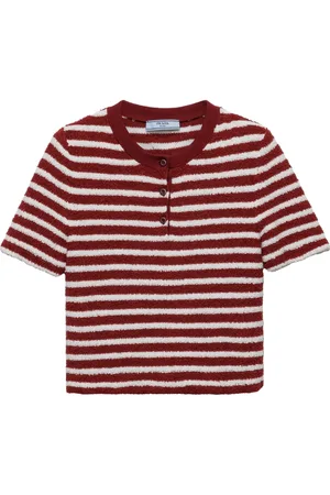 Prada Cotton bouclé polo top
