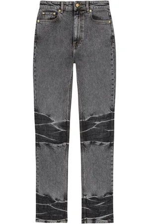 Ganni Whiskering-effect straight-leg jeans