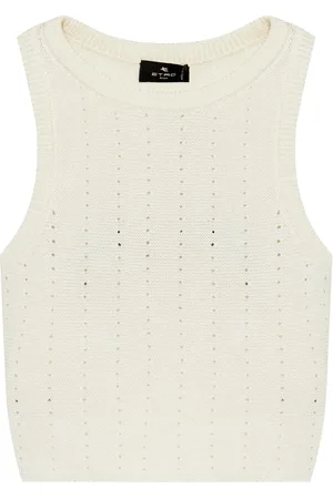 Etro Punched-detail crop top