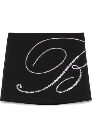 MISS BLUMARINE Crystal-embellished skirt