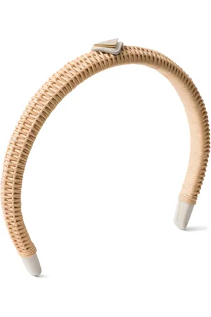 Prada Triangle-logo interwoven headband