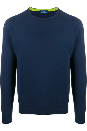 BARBA Ribbed-trim crew neck jumper