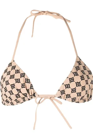 MISBHV Monogram-pattern bikini top