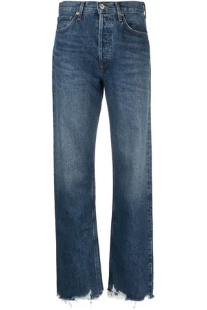 AGOLDE Distressed-finish straight-leg jeans