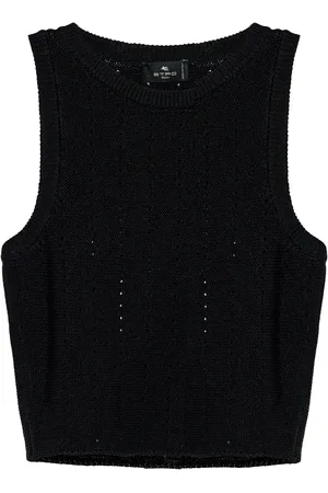 Etro Punched-detail crop top