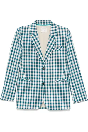 FORTE FORTE Gingham-check blazer