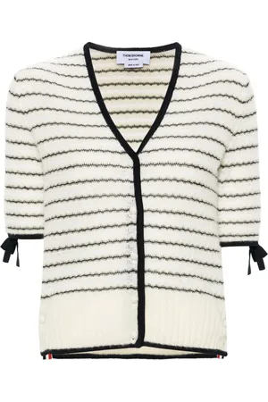 Thom Browne Bow-detail striped cardigan
