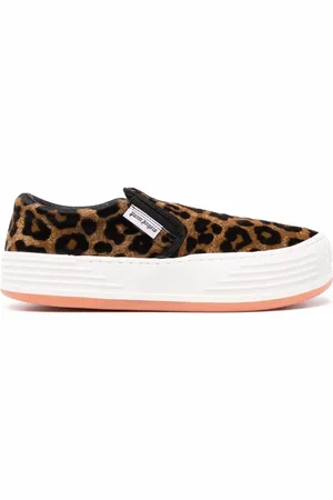Palm Angels Leopard-print slip-on sneakers