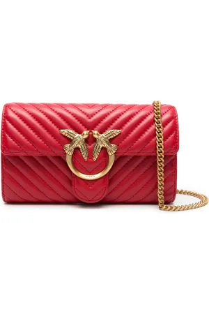 Pinko Mini Love leather crossbody bag