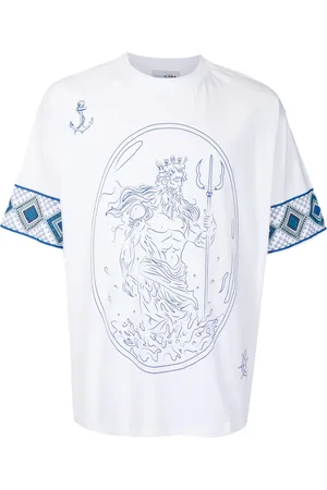 AMIR SLAMA Poseidon-print cotton T-shirt