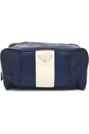 Prada 2000s Enamel triangle logo clutch bag