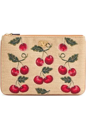 VALENTINO GARAVANI VLogo Signature Cherryfic-print clutch bag