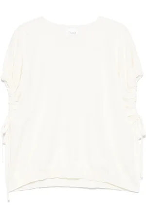 NUDE Gathered-detail T-shirt