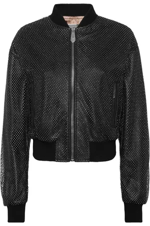 Philipp Plein Leather bomber jacket