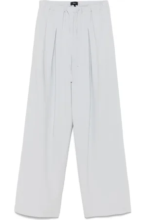 THEORY Pleated crepe trousers