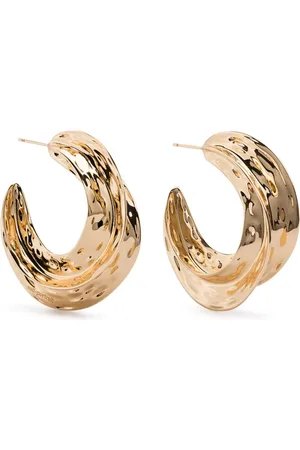 Self-Portrait Sculpted hoop earrings