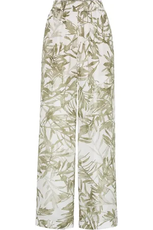 Brunello Cucinelli Leaf-print trousers