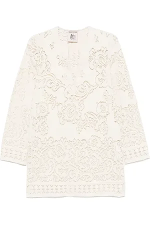 SEMICOUTURE Macramé mini dress