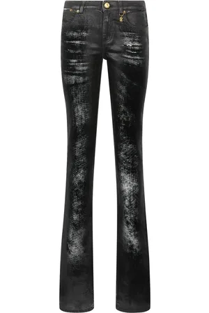 Roberto Cavalli Distressed flared jeans