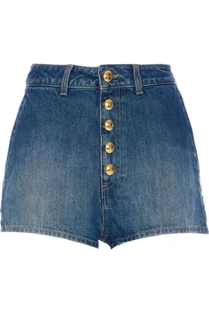 Elisabetta Franchi High-waisted button-up denim shorts