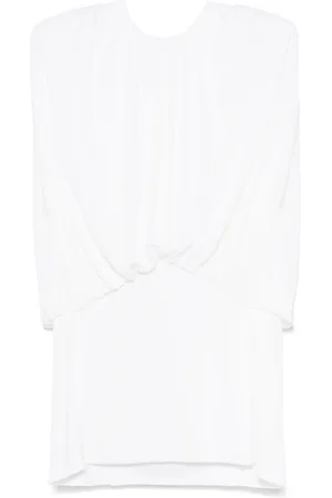 BEVZA Gathered-detailed mini dress
