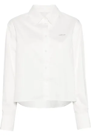 We11 Done Logo-embellished long-sleeved shirt