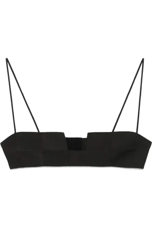 BEVZA Square-neck crop top