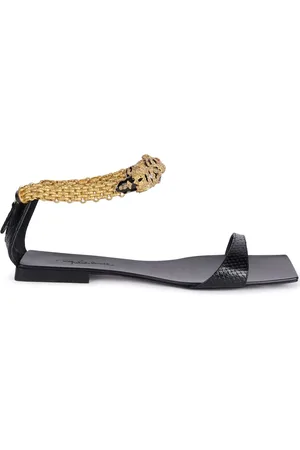 Roberto Cavalli Jewel Tigers flat sandals