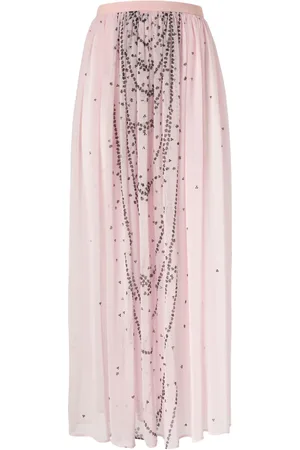 GENNY Plissé maxi skirt