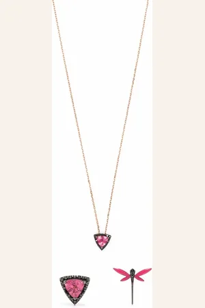 ANAPSARA 18kt rose gold Dragonfly earrings and necklace set
