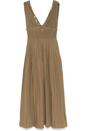 Maje Plissé midi dress