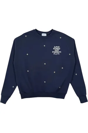 Family First Floral-embroidered sweatshirt