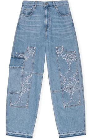 Ganni Broderie-anglaise jeans
