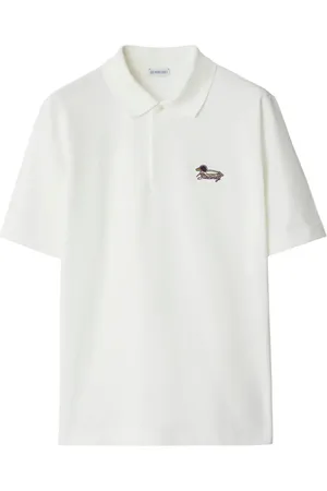 Burberry Logo-patch cotton polo shirt