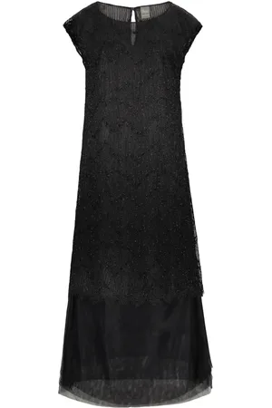 LORENA ANTONIAZZI Lace-panel midi dress