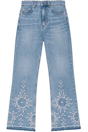 Ganni Broderie-anglaise jeans