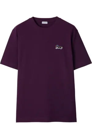 Burberry Logo-embroidered cotton T-shirt