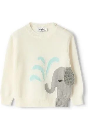 Il gufo Elephant-motif sweater
