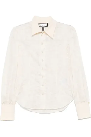 NISSA Floral-appliqué shirt