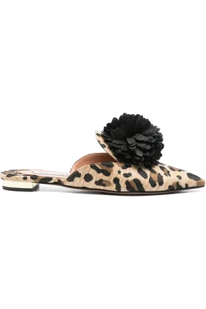 Aquazzura Leopard-patterned slippers