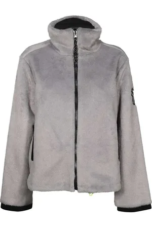 John Richmond Logo-patch faux-fur jacket
