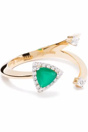ANAPSARA 18kt yellow Micro Cosmos diamond and onyx ring