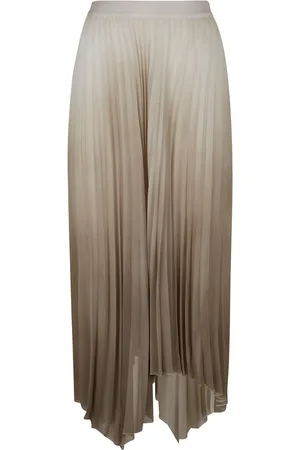 AVIÙ Plissé-effect midi skirt