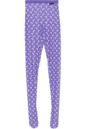 Marine Serre Crescent moon-print tights