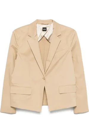 HUGO BOSS Cotton single-breasted blazer