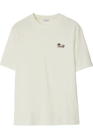 Burberry Embroidered-logo cotton T-shirt