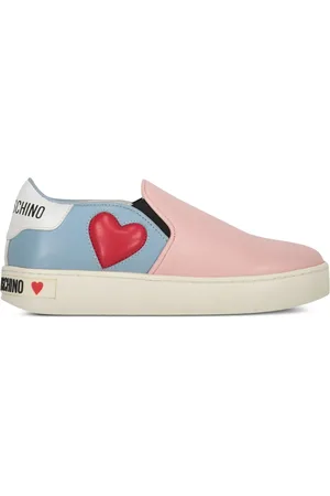 Moschino Leather-panelled sneakers